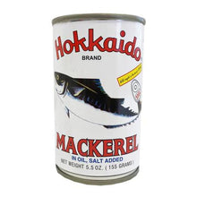 Load image into Gallery viewer, Hokkaido Mackerel in Oil Salt Added 5.5 oz. (155g)
