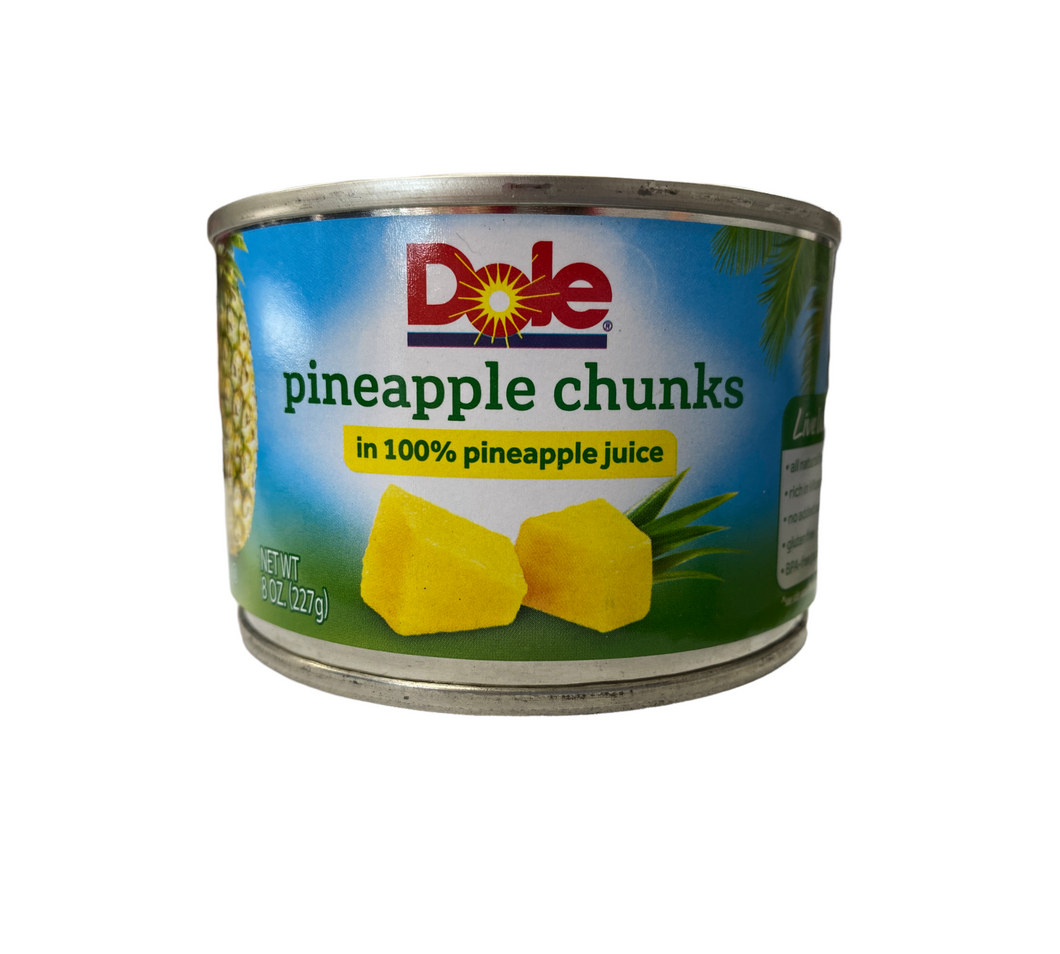 Dole Pineapple Chunks in Juice 8oz.